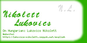 nikolett lukovics business card